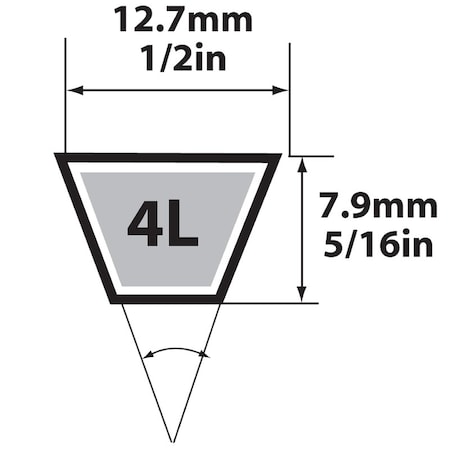 V BELT 1/2 X 55